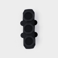 Форма для льда &laquo;Стопка&raquo;, 21,5&times;9&times;4,8 см, 3 ячейки (5,9&times;5,5 см) цвет чёрный