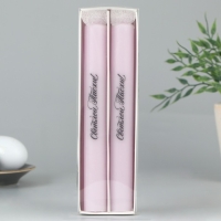 Свечи высокие с нанесением &laquo;Светлой Пасхи!&raquo;, 2 шт., фиолетовые, 19 х 2,1 см.