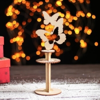 Салфетница деревянная «Бабочки», 24,5×9×8 см, на пьедестале Салфетница деревянная «Бабочки», 24,5×9×8 см, на пьедестале