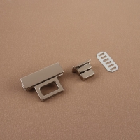 Застёжка для сумки, 3,9 &times; 2,6 см, цвет жемчужный серебряный