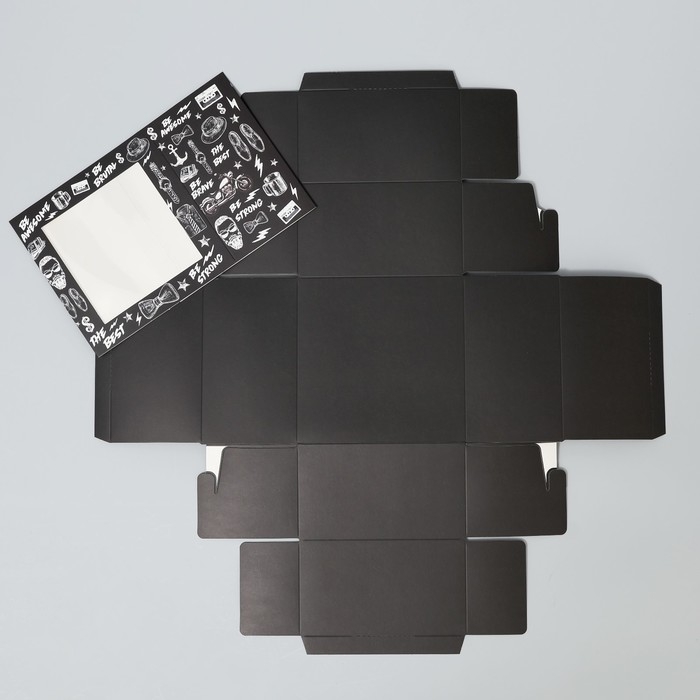 Коробка-фоторамка подарочная складная, упаковка, &laquo;Мужская&raquo;, 14 х 14 х 8 см