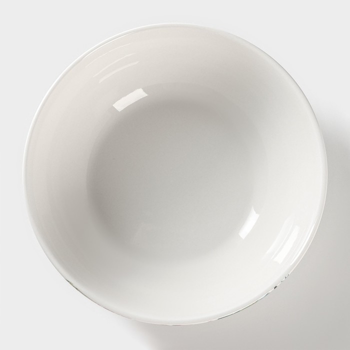 Салатник фарфоровый Доляна «Роза», 600 мл, d=15,5 см, цвет белый Салатник фарфоровый Доляна «Роза», 600 мл, d=15,5 см, цвет белый