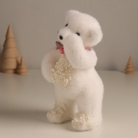 Декор "Белый мишка с бантиком в бусинках" 20,5х10х9 см Декор "Белый мишка с бантиком в бусинках" 20,5х10х9 см