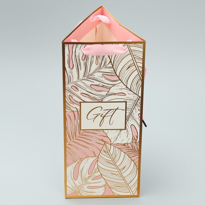 Пакет подарочный под бутылку, упаковка, &laquo;Подарочек&raquo;, 13 х 32 х 11.3 см