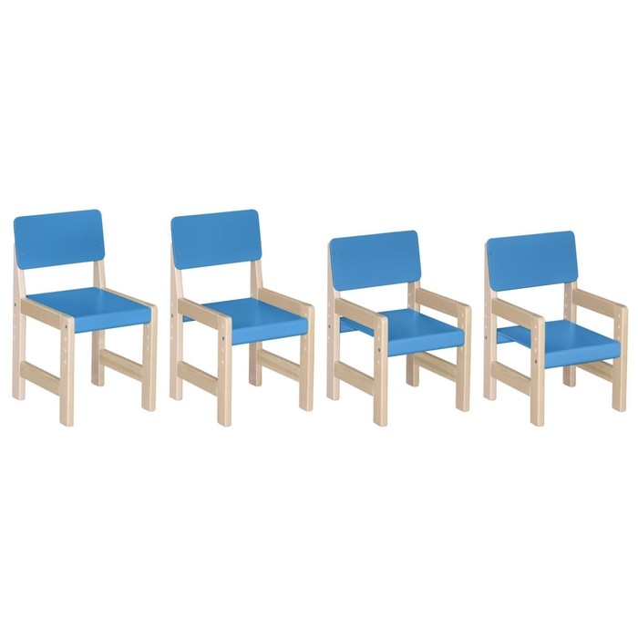 Стул регулируемый береза &laquo;Василек&raquo;, цвет синий