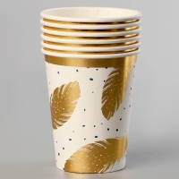 Стаканы бумажные &laquo;Золотое перо&raquo;, 6 шт.