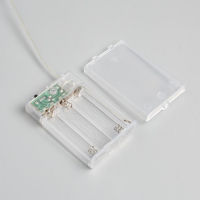 Гирлянда &laquo;Мишура&raquo; 1 м роса, IP20, серебристая нить, 100 LED, 2 режима, батарейки AAх3 (нет в комплекте), свечение тёплое белое