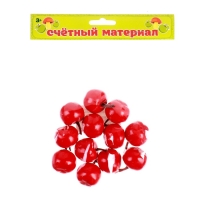 Счётный набор "Красные яблочки", 12 шт., яблоко: 3,5 &times; 3 см