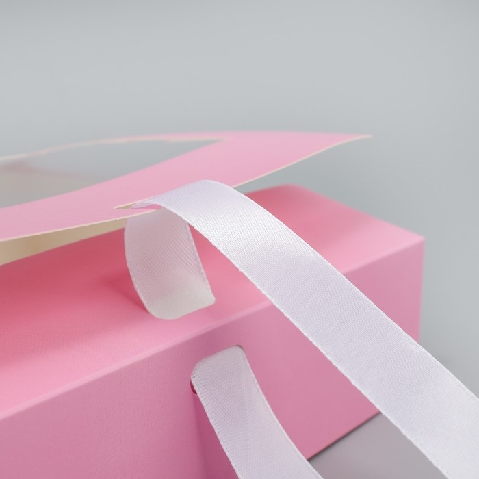 Коробка-фоторамка подарочная складная, упаковка, &laquo;Розовая вата&raquo;, 20 х 18 х 5 см