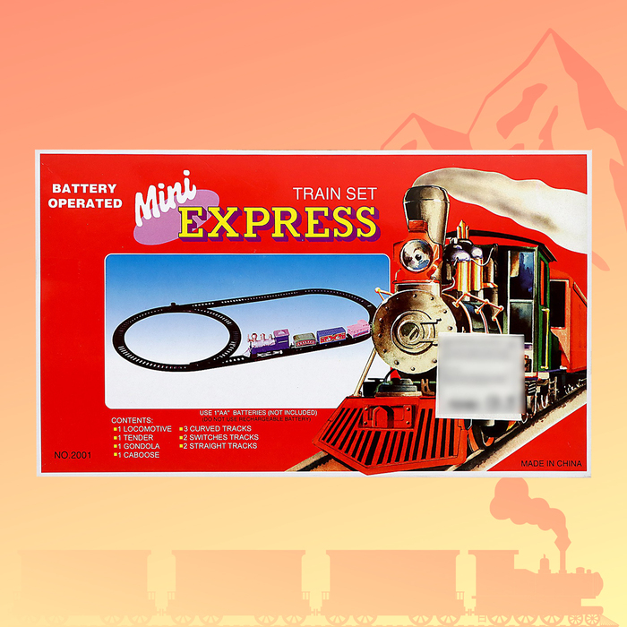 Железная дорога &laquo;Скорый поезд&raquo;, работает от батареек