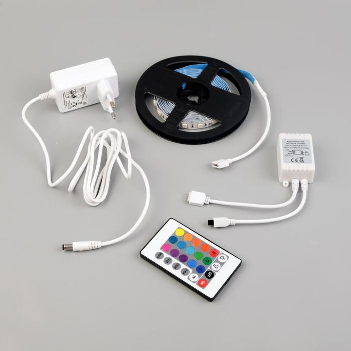Комплект светодиодной ленты Volpe 3 м, IP20, SMD5050, 60 LED/м, 12 В, RGB Комплект светодиодной ленты Volpe 3 м, IP20, SMD5050, 60 LED/м, 12 В, RGB