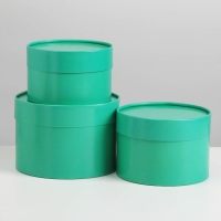 Набор шляпных коробок 3 в 1 морская волна, упаковка подарочная, 16 х 10, 14 х 9, 13 х 8,5 см Набор шляпных коробок 3 в 1 морская волна, упаковка подарочная, 16 х 10, 14 х 9, 13 х 8,5 см