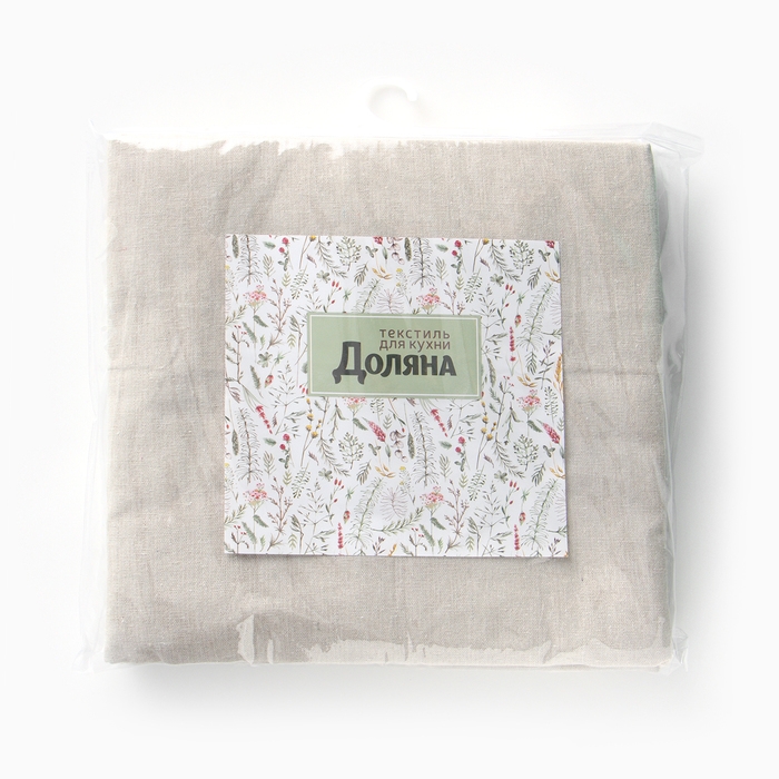 Комплект штор для кухни с подхватами Доляна My magic kitchen, 149х180&plusmn;3 см - 2 шт, рогожка 160 г/м