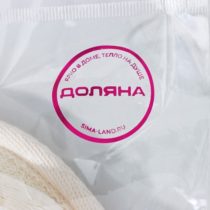 Мочалка для тела массажная со скрабером Доляна &laquo;Афродита&raquo;, 11&times;16 см, цвет бежевый