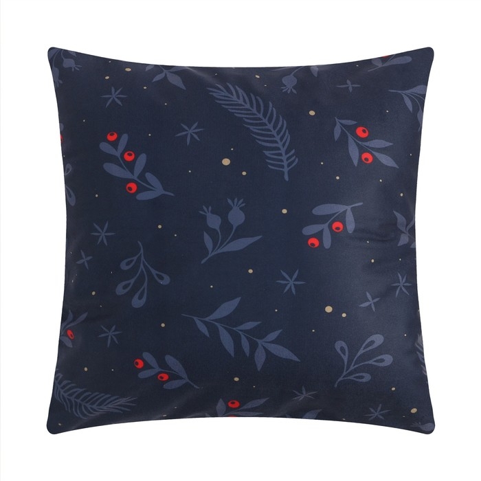 Наволочка декоративная Этель Наволочка декоративная Этель "Рождественский снежок " 40 х 40 см, полиэстер