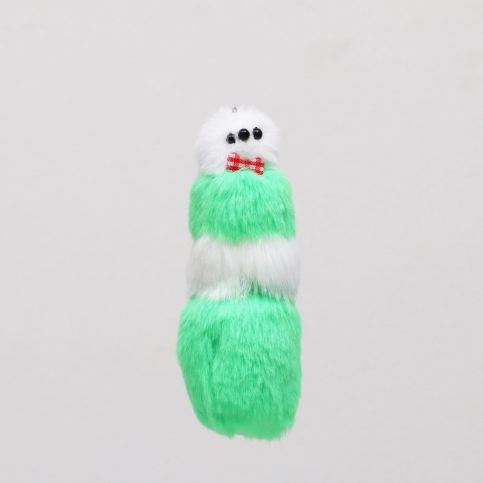 Мышь из искусственного меха, до 13 см, зелёная