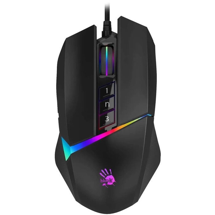 Мышь A4Tech Bloody W60 Мах, игровая, проводная, 10000 dpi, USB, черная Мышь A4Tech Bloody W60 Мах, игровая, проводная, 10000 dpi, USB, черная