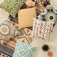 Наволочка декоративная 40х40 см, Ethnos beige, 100% хлопок Наволочка декоративная 40х40 см, Ethnos beige, 100% хлопок