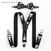 Набор детский подтяжки и галстук-бабочка "Музыка" Набор детский подтяжки и галстук-бабочка "Музыка"