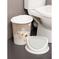 Ведро для мусора с подвижной крышкой Виолет &laquo;Акварель&raquo;, 14 л