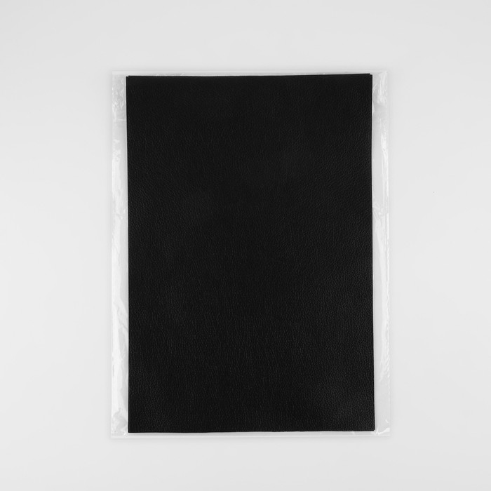 Искусственная кожа, 20 &times; 29 &plusmn; 1 см, 0,5 мм, 3 шт, цвет чёрный