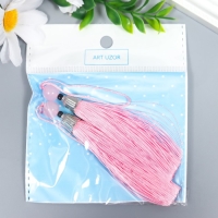 Декор для творчества текстиль "Кисть с бусинкой" нежно-розовый набор 2 шт 10х1 см Декор для творчества текстиль "Кисть с бусинкой" нежно-розовый набор 2 шт 10х1 см