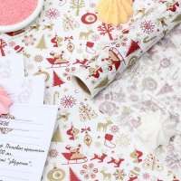 Бумага силиконизированная &laquo;Новый Год&raquo;, для выпечки, 0,38 х 5 м