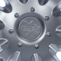 Колпаки колесные R14 "ПАУЭР", серебристый набор 4 шт. Колпаки колесные R14 "ПАУЭР", серебристый набор 4 шт.