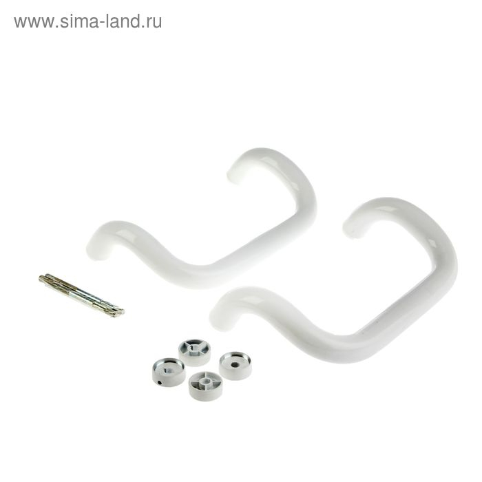 Ручка скоба дверная, L=250 мм, белая Ручка скоба дверная, L=250 мм, белая
