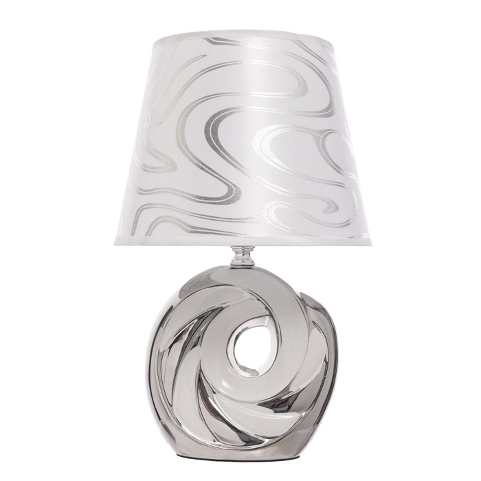 Настольная лампа Настольная лампа "Лейла" Е14 40Вт белый серебро 20х20х33см