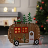 Светодиодная фигура «Фургончик» 19 × 17 × 3.5 см, дерево, батарейки CR2032 (в комплекте), свечение тёплое белое Светодиодная фигура «Фургончик» 19 × 17 × 3.5 см, дерево, батарейки CR2032 (в комплекте), свечение тёплое белое