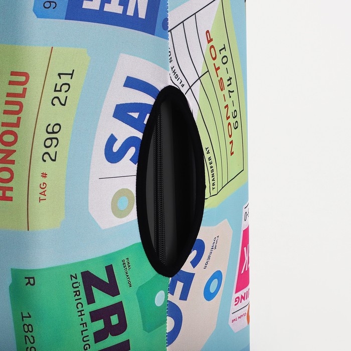 Чехол на чемодан L, цвет голубой/разноцветный Чехол на чемодан L, цвет голубой/разноцветный