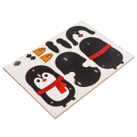 Ёлочная игрушка - подвеска деревянная сборная &laquo;Новый год! Пингвин&raquo;