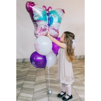 Воздушный шар фольгированный 24" «Бабочка», с подложкой Воздушный шар фольгированный 24" «Бабочка», с подложкой