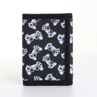 Кошелёк детский на липучке &laquo;Выбражулька&raquo;, цвет чёрный