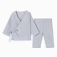 Костюм Крошка Я Муслин, 74-80, светло-серый Костюм Крошка Я Муслин, 74-80, светло-серый