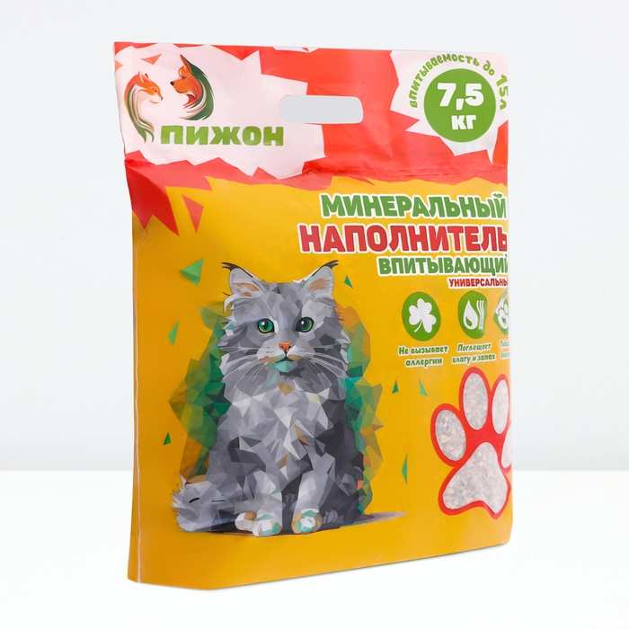 Наполнитель минеральный впитывающий Наполнитель минеральный впитывающий "Пижон" универсальный, 15 л