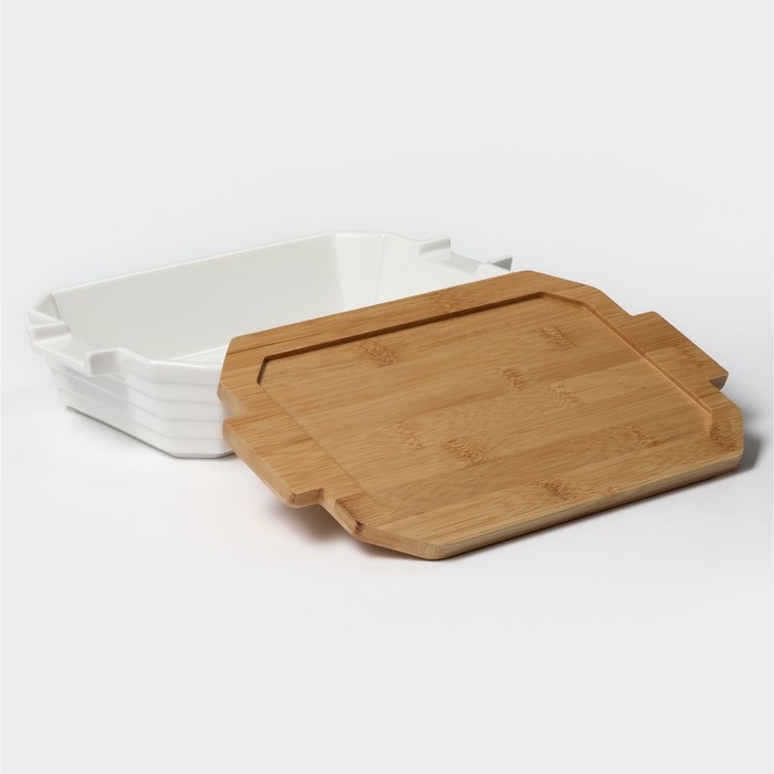 Форма для выпечки из жаропрочной керамики BellaTenero, 31&times;19&times;7,5 см, цвет белый