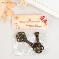 Ручка для шкатулки металл "Растительный орнамент" бронза 5,8х2,8 см Ручка для шкатулки металл "Растительный орнамент" бронза 5,8х2,8 см