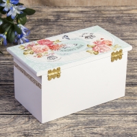 Шкатулка дерево комод "Цветочный" 9,5х19,5х11 см Шкатулка дерево комод "Цветочный" 9,5х19,5х11 см