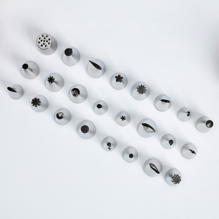 Насадки кондитерские, набор  &laquo;Дворец&raquo;, 15.8 х 9.4 см 24 шт