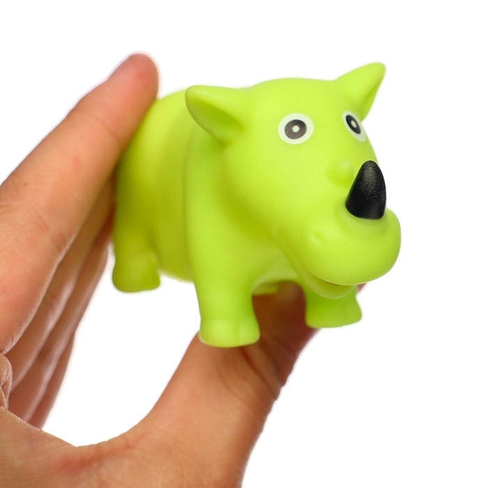 Набор резиновых игрушек для ванны &laquo;Мыльница: Носорог&raquo;, 3 шт, Крошка Я