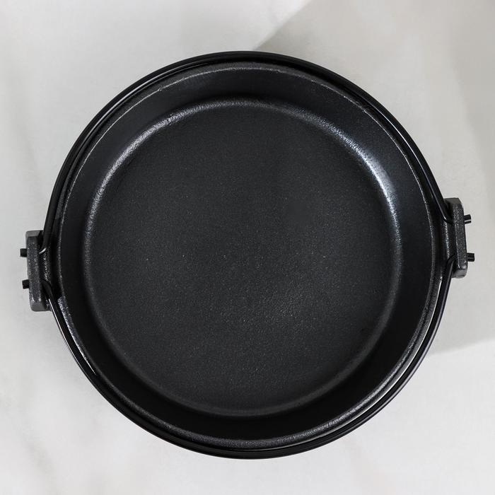 Котелок чугунный, 20×5,5 см, с ручкой Котелок чугунный, 20×5,5 см, с ручкой