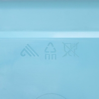 Корзина бельевая с крышкой &laquo;Виолетта&raquo;, 30 л, 37&times;25&times;48 см, цвет голубой