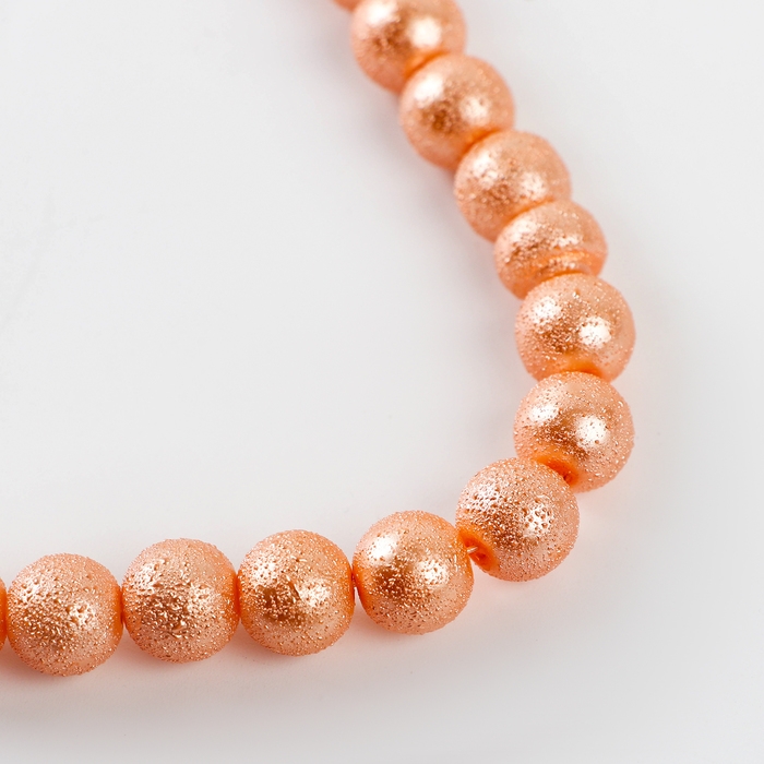 Бусины из стекла, набор 78 шт., размер 1 шт. &mdash; 10 мм, цвет оранжевый