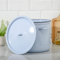 Кастрюля эмалированная, 12 л, без деколи, цвет МИКС