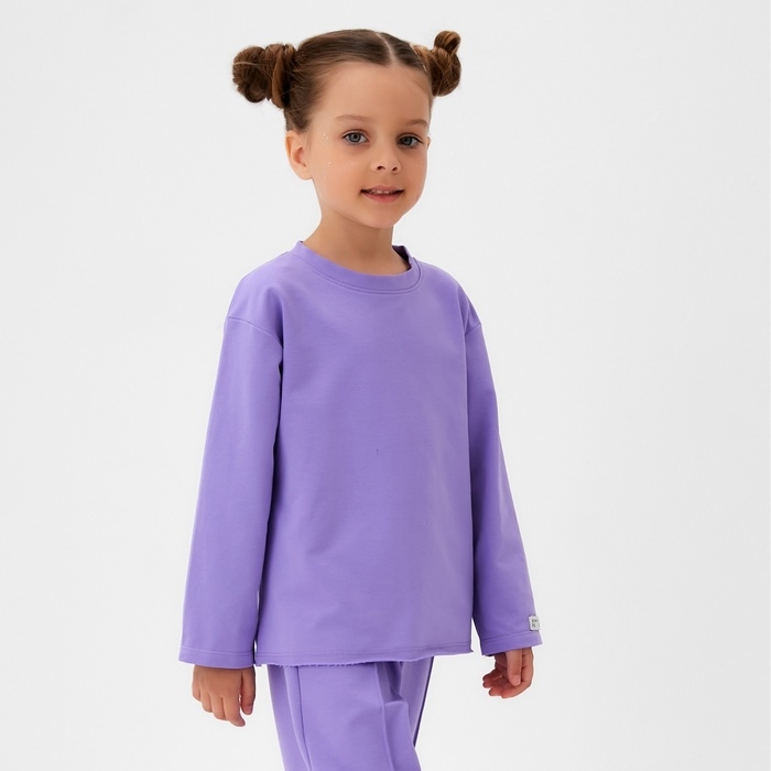 Футболка детская с дл.рукавом KAFTAN, р. 30 (98-104 см), сиреневый Футболка детская с дл.рукавом KAFTAN, р. 30 (98-104 см), сиреневый
