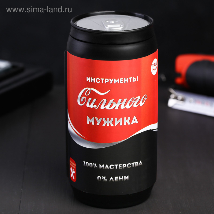 Набор инструментов в банке &laquo;Инструменты сильного мужика&raquo;, 13 предметов