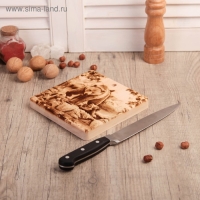 Доска из массива кедра &laquo;Медведь&raquo;, квадратная, 18 &times; 18 см