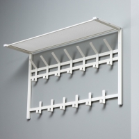 Вешалка с полкой &laquo;Торонто 32&raquo;, 92,4&times;25,5&times;9,8 см, металл, цвет белый